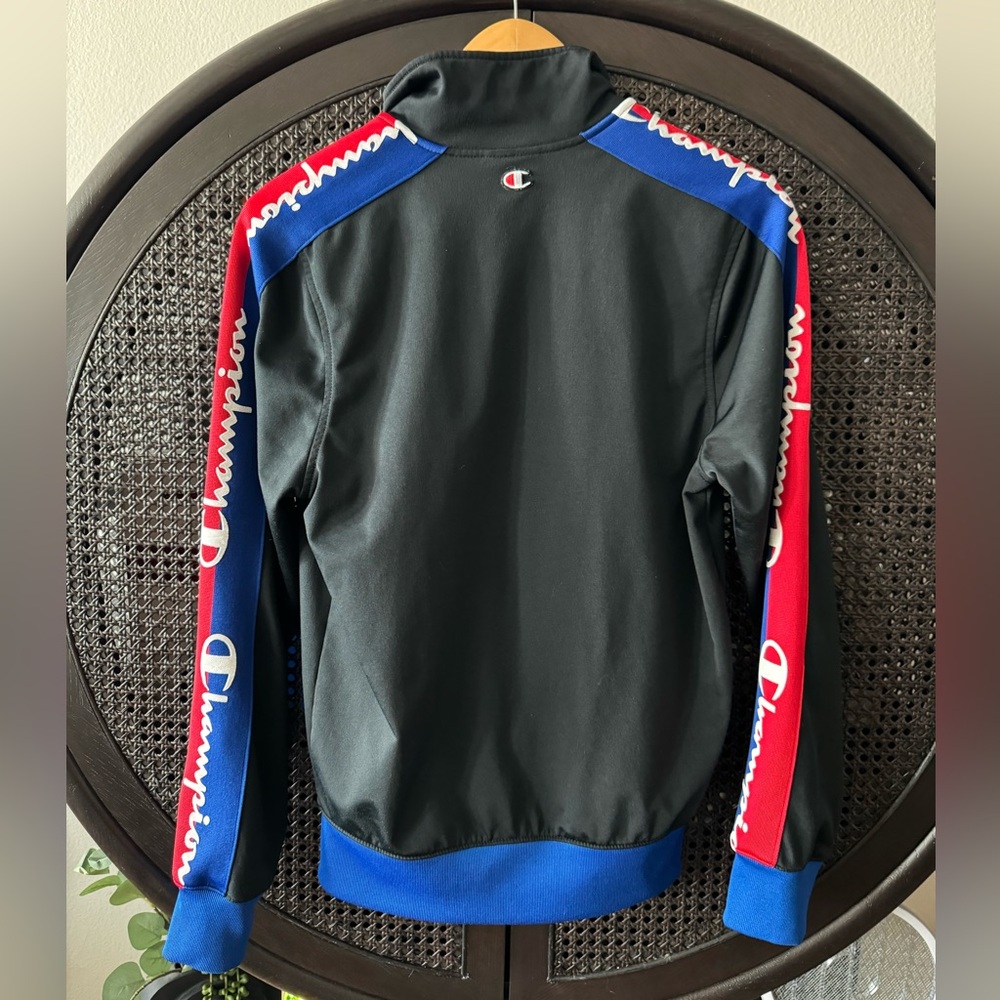 Champion Life Men's Full Zip Track Jacket Big C Logo Taping View 3
